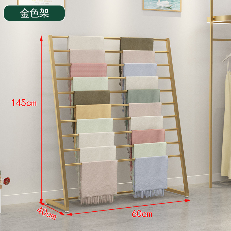 L-shape suit pants jeans casual pants display rack, Multi-layer silk scarf pants fabric hanging display stand