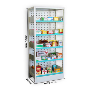 Pharmacy Furniture Hospital Clinic Indoor Wall Shelf Displays Racks, Easy Install Retail Pharmacy Shelving Display Cabinets