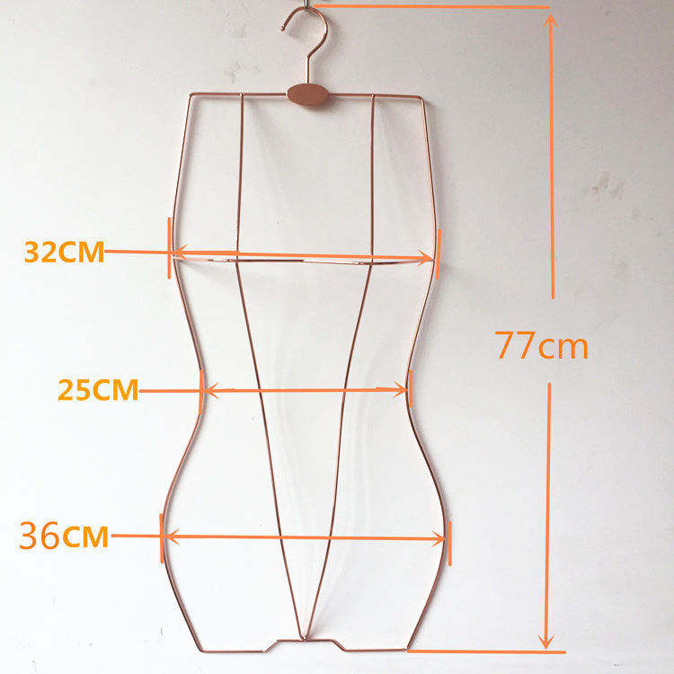 Body Shape Chrome Golden Silver Swimsuit Underwear Hanger Display, Metal Wire Clothes Swimwear Swimsuit Hangers For shop