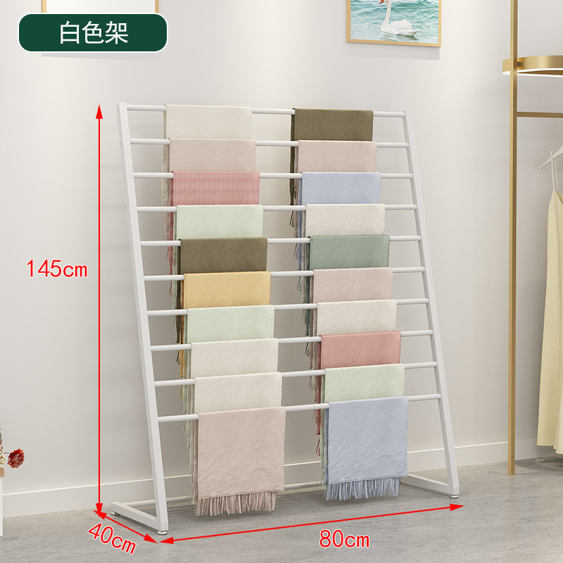 L-shape suit pants jeans casual pants display rack, Multi-layer silk scarf pants fabric hanging display stand