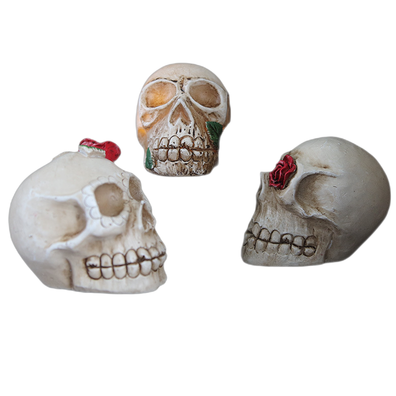 Resin Ghost Festival Halloween Decoration Simulation Pumpkin Skull LED Electronic Candle Light For Wholesale