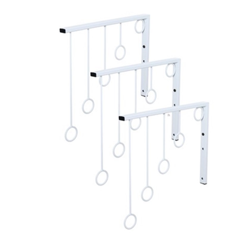 Fashion Black Garment Metal Wall Mounted Hanging Clothing Rack, Children Clothes Display Stand for Store Shelves Display