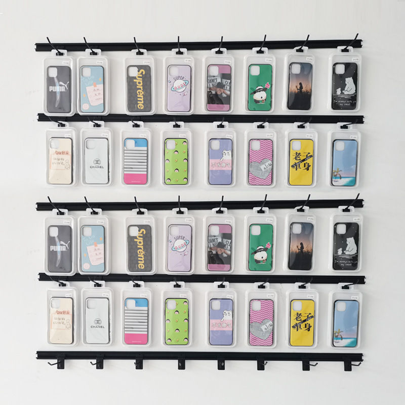 Aluminum alloy earrings hanging socks wall-mounted display shelf mobile phone case digital product sales rack and  display stand