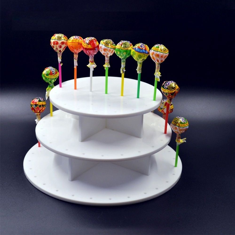 Porous layered shopping mall supermarket snack convenience store counter candy dessert plastic acrylic lollipop display stand