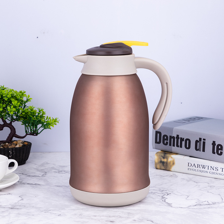 High Quality Durable Using Vacuum Flask Big Capacity Thermos Travel Coffee Pot Custom Travel Stainless Reusable Tea Pot Infuser