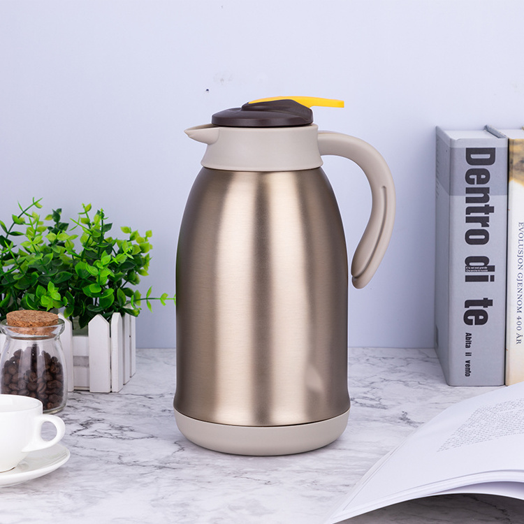 High Quality Durable Using Vacuum Flask Big Capacity Thermos Travel Coffee Pot Custom Travel Stainless Reusable Tea Pot Infuser