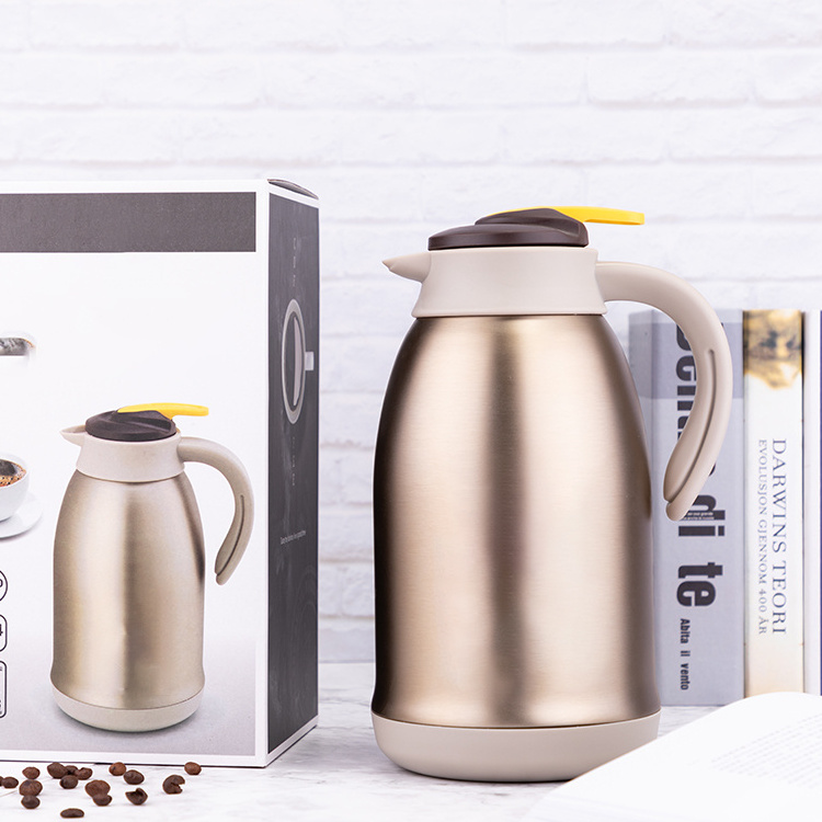 High Quality Durable Using Vacuum Flask Big Capacity Thermos Travel Coffee Pot Custom Travel Stainless Reusable Tea Pot Infuser