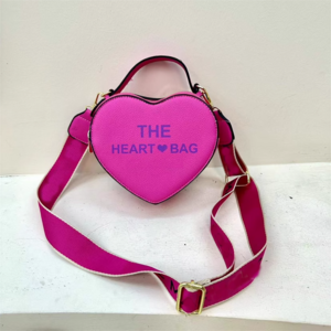 IDOIT Heart Shaped Purses and Handbags For Women Fashion Letters Shoulder Bag Girls Crossbody Bag Cute Ladies Clutch Tote Bag