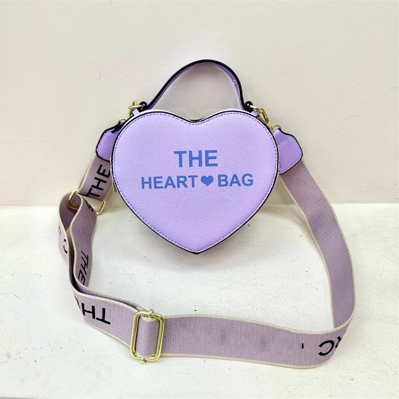 IDOIT Heart Shaped Purses and Handbags For Women Fashion Letters Shoulder Bag Girls Crossbody Bag Cute Ladies Clutch Tote Bag