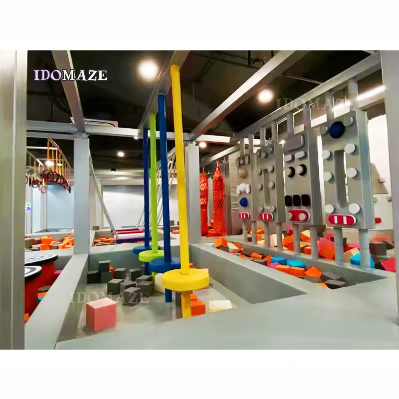 Interior Kids Playground Indoor Adventure Park Netting Obstacle Course Commercial Playground