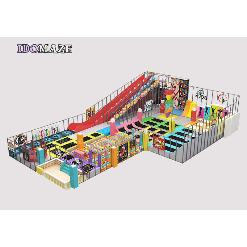 professional trampoline elastic bed amusement park indoor playground trampoline park for children and adults