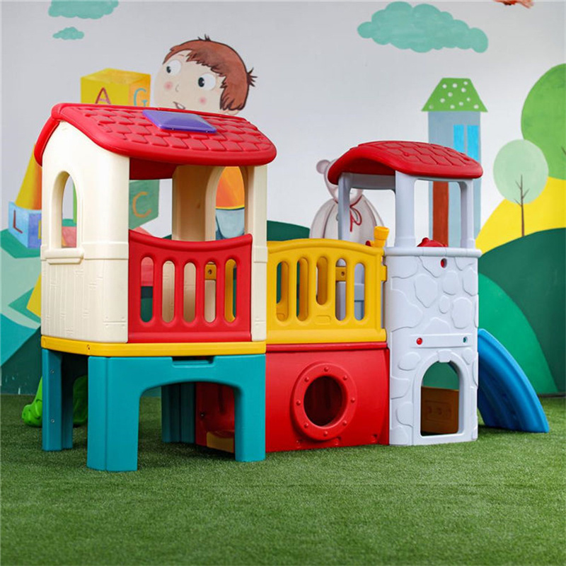 Children Indoor Playhouse Toboganes Infantil Outdoor Small Plastic Slide Playground Set Kids Play House With Slide