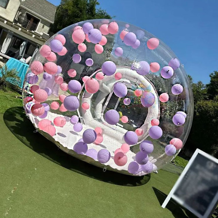 Custom size outdoor inflatable wedding kids party camping clear pop up bubble tent transparent crystal igloo dome bubble house