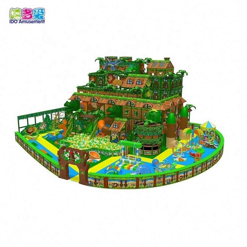 Animals Jungle Theme Factory Large Labyrinth Indoor Playground Swing Toys Set Modular Indoor Playground with TUV certificates