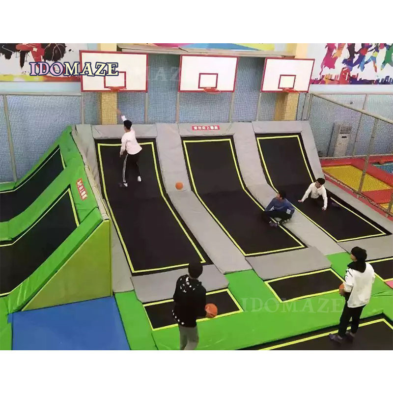 Foam Blocks Trampoline Park Kids Ground Trampoline Design Indoor Air Jump Trampoline