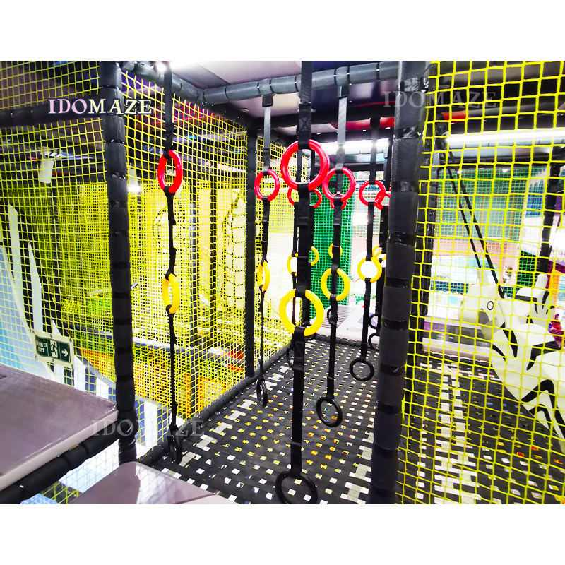 Interior Kids Playground Indoor Adventure Park Netting Obstacle Course Commercial Playground