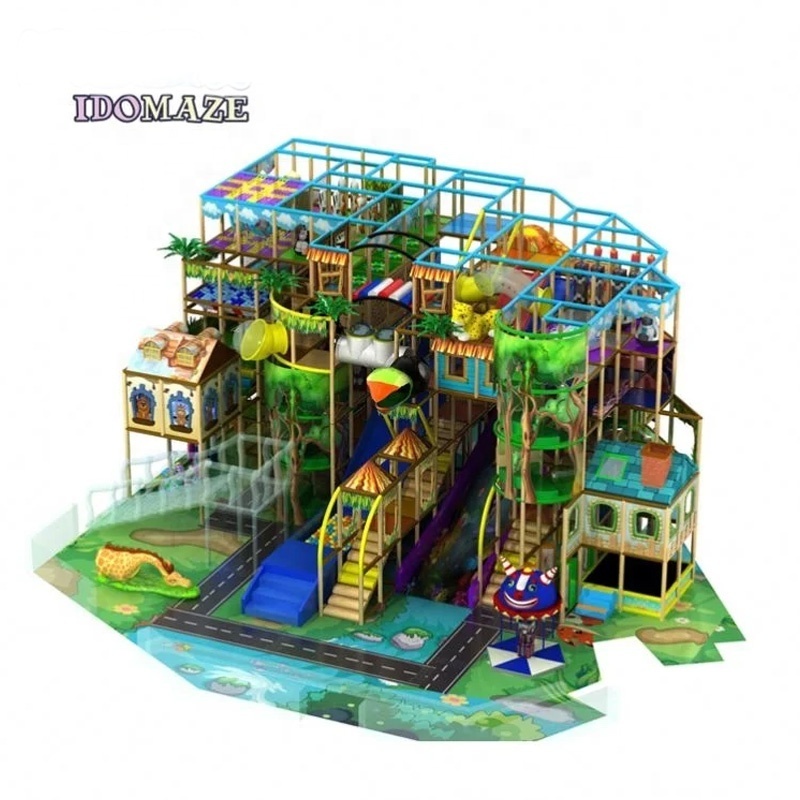 Animals Jungle Theme Factory Large Labyrinth Indoor Playground Swing Toys Set Modular Indoor Playground with TUV certificates