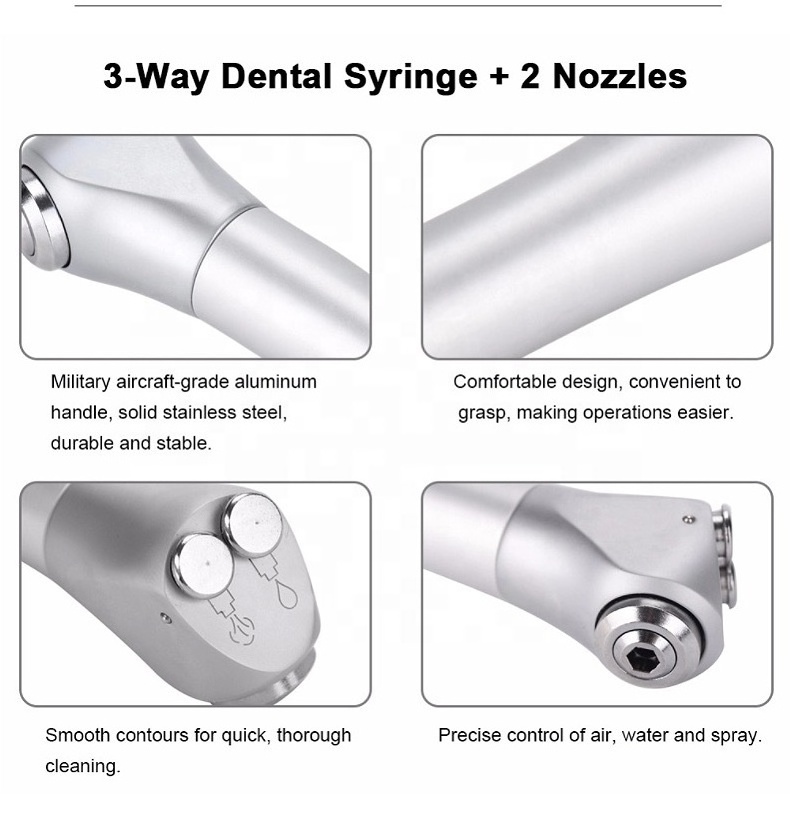 Dental Unit colorful 3-way Syringe / Dental Three Way Syringe Triple Syringe