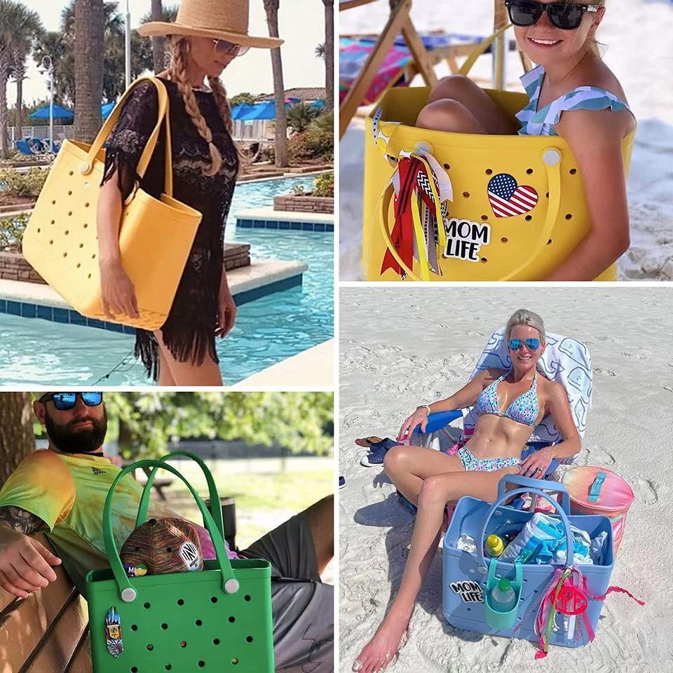 Summer washable basket luxury women handbag multicolor custom logo xl croc bog eva beach large bogg tote bag for ladies kid