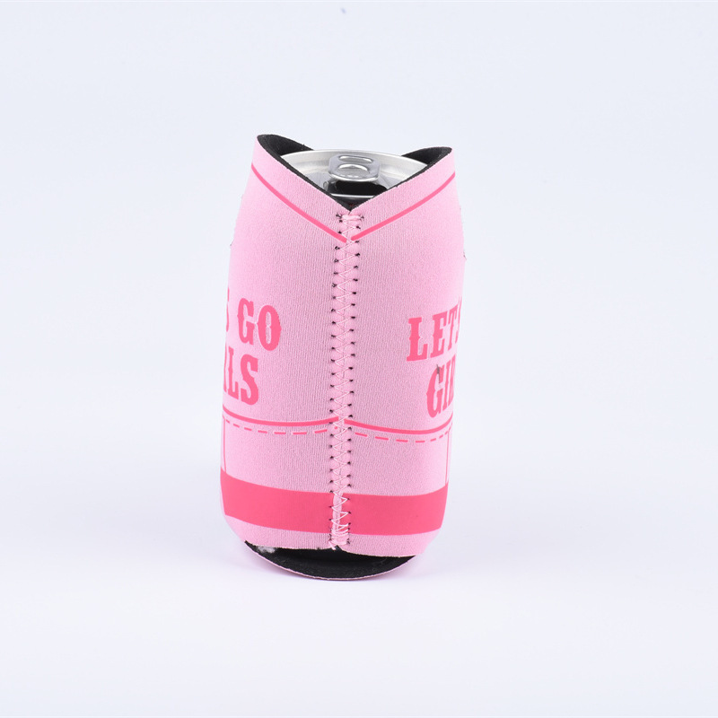 Custom Logo Printed Personalized Promotional Shoe Boot Shaped Pink Neoprene Stubby Holder Beverage Beer Can Cooler Coozies