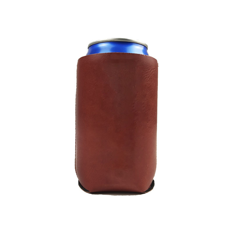 custom logo insulated 12oz  neoprene pu leather magnetic beer bottle drink can cooler sleeve stubby holder coozies