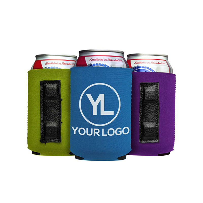 Custom logo printed collapsible magnet 12 16 oz beer cooler stubby holder neoprene magnetic can coozies for promotion