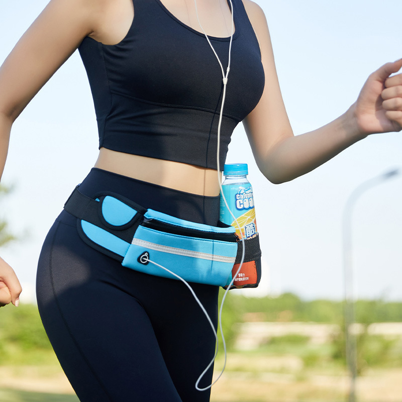 Wholesale Fashion Lightweight Zipper Neoprene Outdoor Sport Running Gym Fanny Pack Waist Bag for Men Women