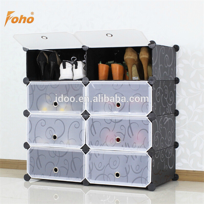 Simple shoe shelf modern assembly plastic small shoe cabinet   Storage box