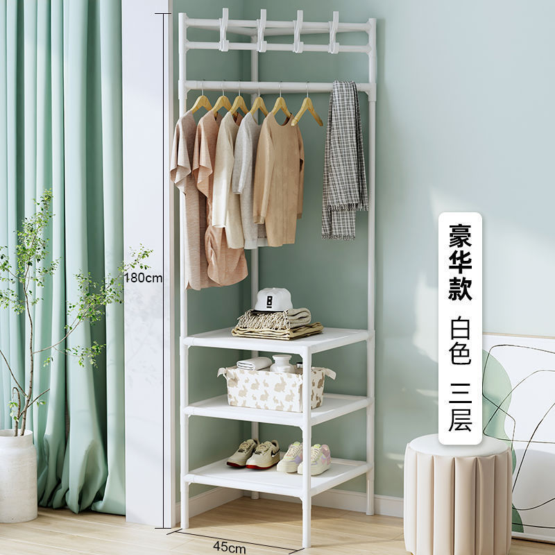 New style corner simple floor hanging clothes rack  indoor assembly clothes rack