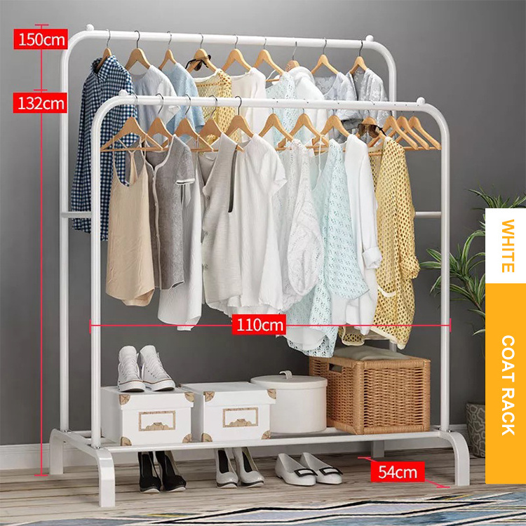 Custom OEM Coat Stand Brass Clothing Heavy Duty Bedroom Adjustable Clothes Drying Racks