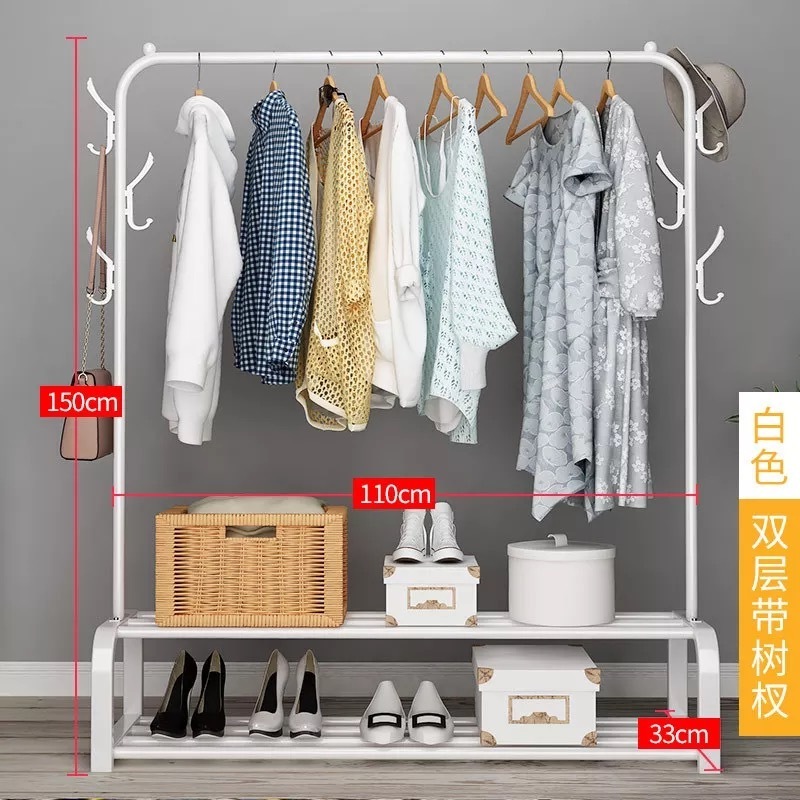 Metal Garment Rack with Mesh Shelf, Each Rail Holds up to 10 kg, for Clothes, Bags, Shoes, Storage Boxes