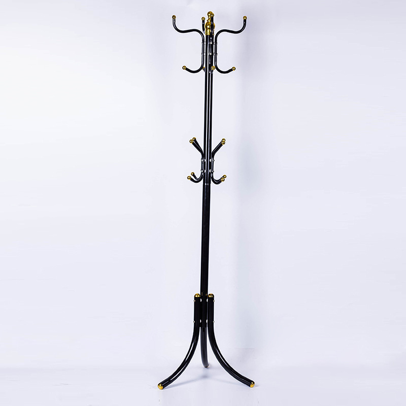 Factory Sale Coat Racks Freestanding Lacquered Bedroom Coat Rack Stand Organizer with Hooks