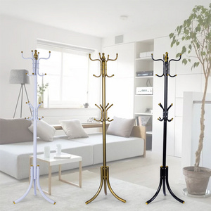 Factory Sale Coat Racks Freestanding Lacquered Bedroom Coat Rack Stand Organizer with Hooks