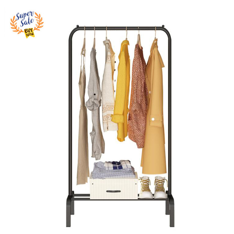 Factory Directly Sale Clothing Display Rack Iron Closet Organizer Portable Coat Garment Rack