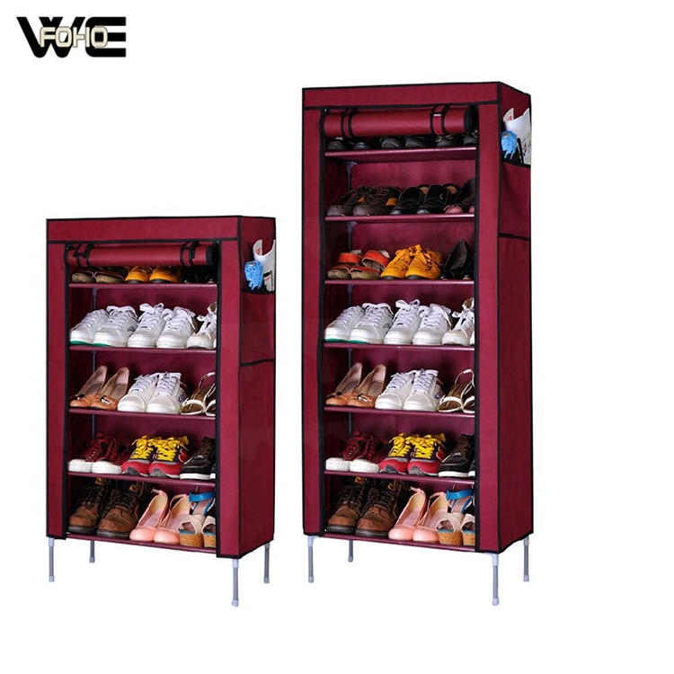 Cheap Price 9 Tiers Living Furniture Non Woven Outdoor Waterproof Shoe Rack Portable Covered Shoe Rack