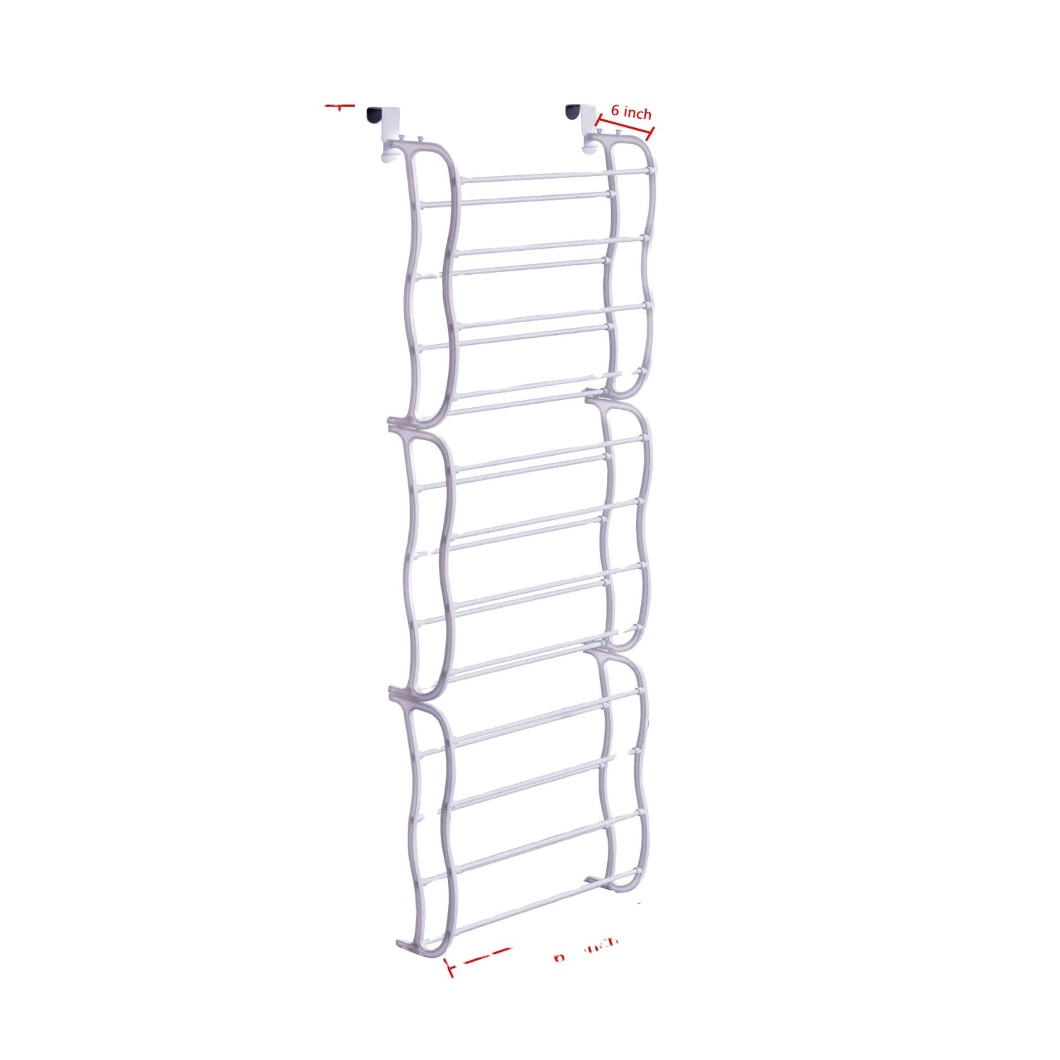 12 Layers Door suspension Shoe Rack, can accommodate 36 shoes (18 pairs) , 165*56 * 16 inches for bedroom closets