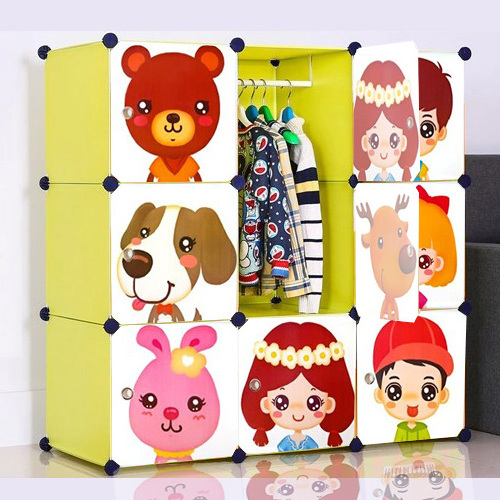 One Stop Solution Baby Cupboard Bedroom Furniture Cartoon Children Kids Wardrobe Closet