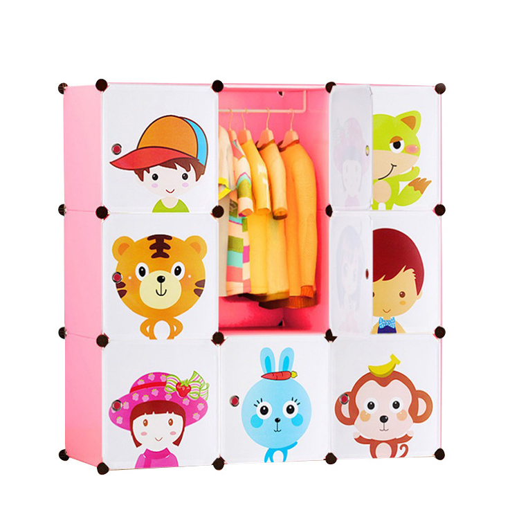 One Stop Solution Baby Cupboard Bedroom Furniture Cartoon Children Kids Wardrobe Closet