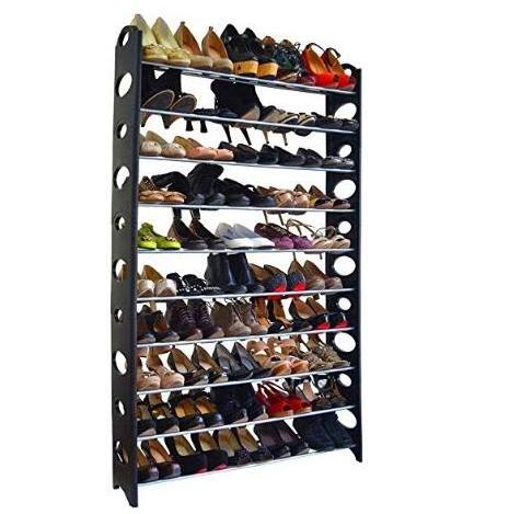 Factory Price Shoes Rack Shelf Home 10 Tier Freestanding Portable Space Saver Shoes Rack