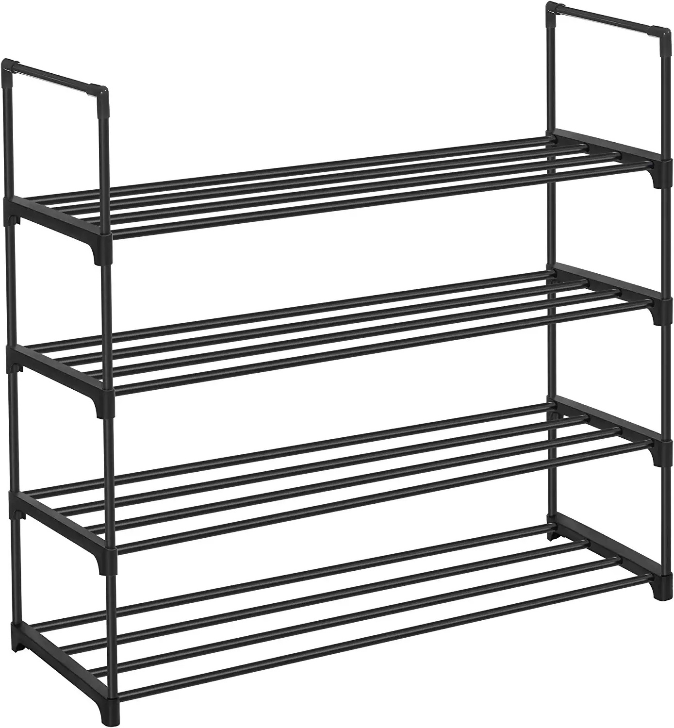 New Design 4 Tier Iron Shoes Storage Rack 20 Pairs Collapsible Modern Shoe Rack For Living Room