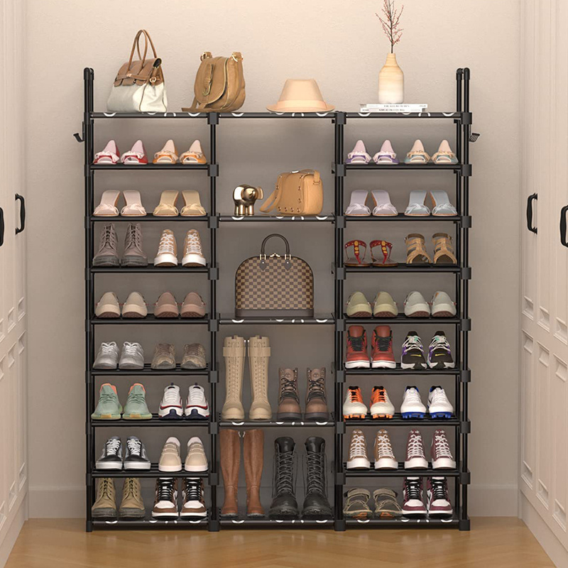 Trade Assurance Plastic Shoe Rack 9 Tier Space Saver Shoes Rack Organizer For Closet Corridor