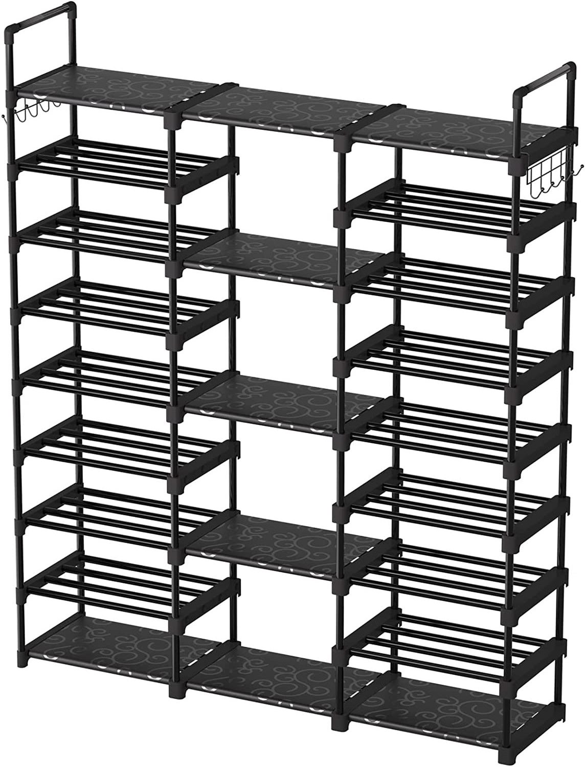 Trade Assurance Plastic Shoe Rack 9 Tier Space Saver Shoes Rack Organizer For Closet Corridor