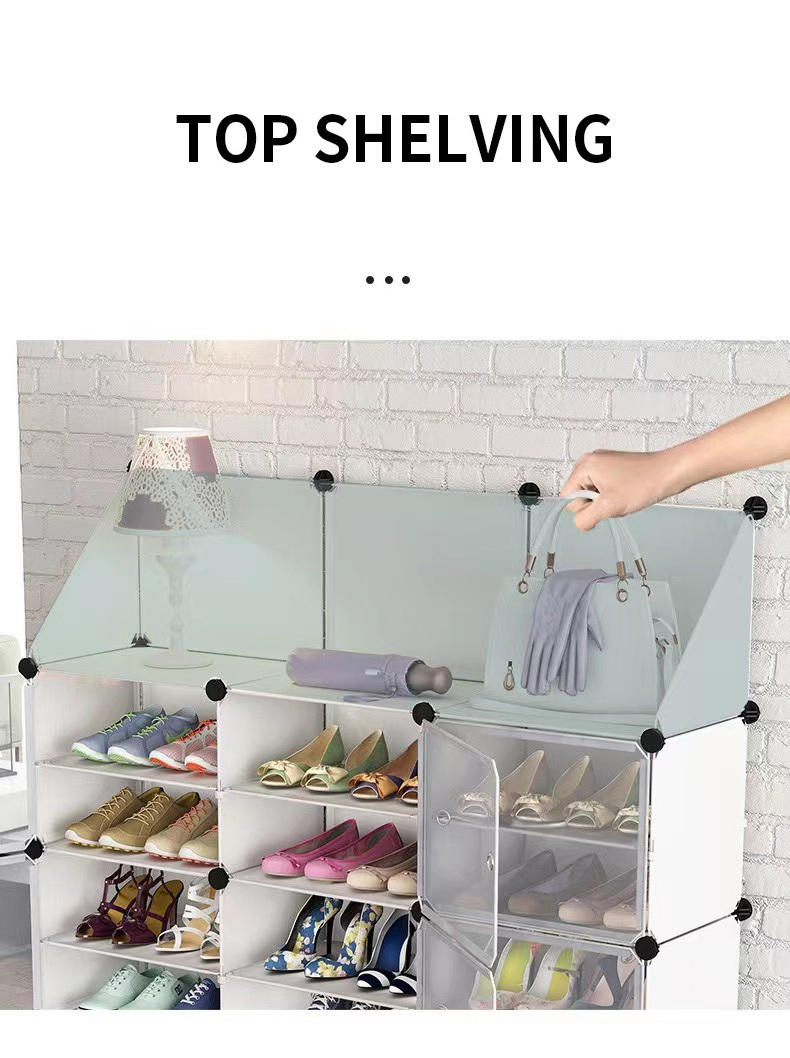 Simple Design Folding Stackable Amazing Shoes Rack Extendable Plastic 10 Tier Storage Store Shoe Rack