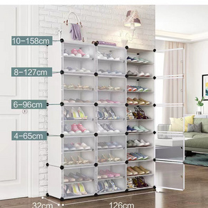 Simple Design Folding Stackable Amazing Shoes Rack Extendable Plastic 10 Tier Storage Store Shoe Rack