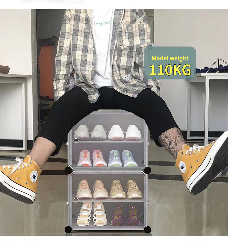 Simple Design Folding Stackable Amazing Shoes Rack Extendable Plastic 10 Tier Storage Store Shoe Rack