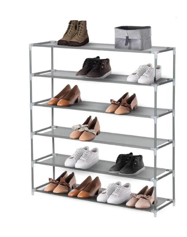 Source Factory Shoe Rack Organizer Portable 30 Pairs Non-woven 6-tiers Shoe Racks Product For Home