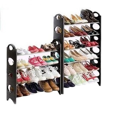 Widely Used Superior Quality Display  Wooden  3 tier Mini  Black Shoe Rack For Garage