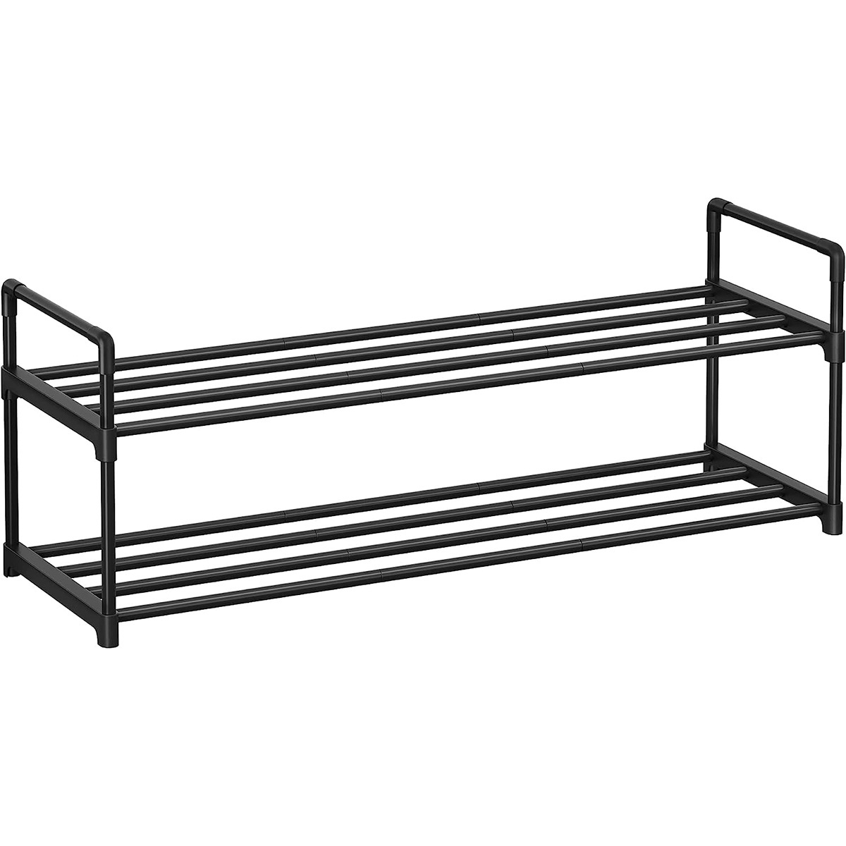 2 Tier Shoe Organizer Rack Metal Shoe Storage Shelf for 10 Pairs of Shoes Easy to Assemble Household Durable Article