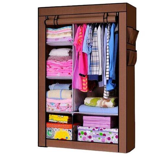 High Volume Portable Non-Woven Fabric Storage Wardrobe Organizer for Home and Apartment Use Bedroom Furniture for Clothes