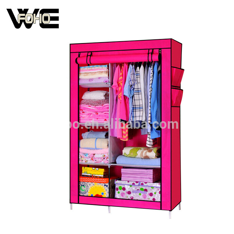 High Volume Portable Non-Woven Fabric Storage Wardrobe Organizer for Home and Apartment Use Bedroom Furniture for Clothes